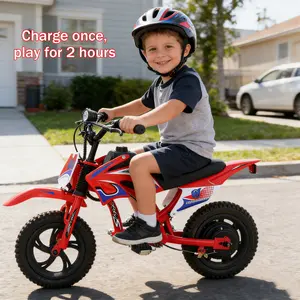 Children's motorcycle, C6 children's electric off-road vehicle, 300W brushless motor, top speed 10 mph, range 8 miles | Perfect gift | Motorcycle