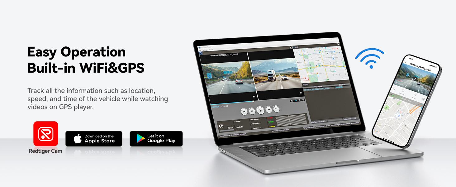 REDTIGER Dash Cam Front Rear, 4K/2.5K Full HD Dash Camera for Cars, Included 32GB Card, Built-in Wi-Fi GPS, 3.16” IPS Screen, Night Vision, 170°Wide Angle, WDR, 24H Parking Mode(F7NP) Holiday Haul