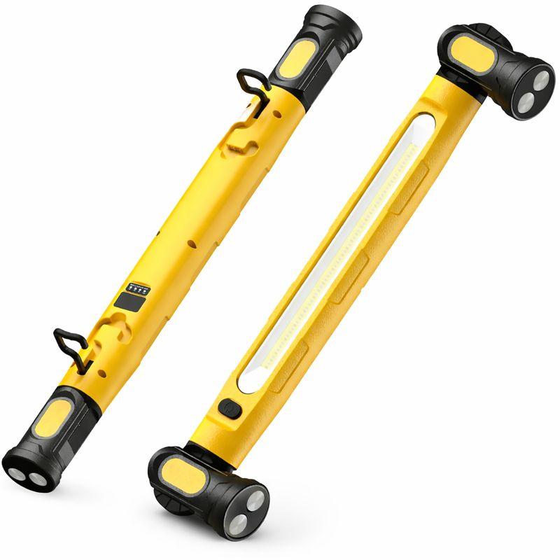 3000LM Under Hood Work Light Bar, Magnetic Rechargeable LED Light with Hook, Cordless Mechanic Work Light for Auto Repair Garage