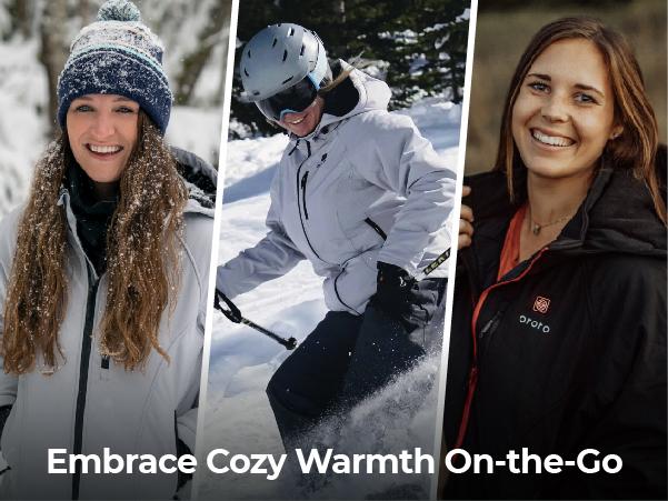 ororo Women's 4-Zone Classic Heated Jacket 2.0 with UL-Certified Battery Included, Machine Washable, Water-Resistant, Up to 10 Hours of Runtime, Detachable Hood