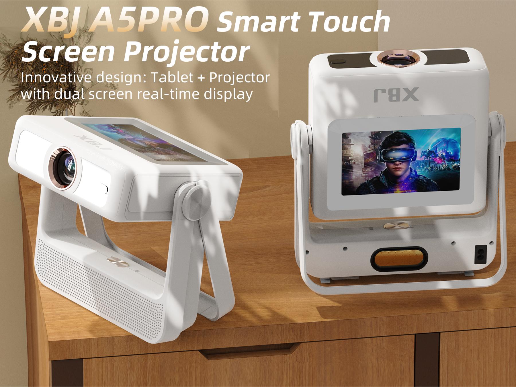 【TouchScreen/Built-in APPs/Auto Focus Keystone】XBJ Smart Portable Projector with Touch Tablet, 4K Support Outdoor Proyector, WiFi6 Bluetooth for Home Theater/Gaming/Outdoor (270° Stand & 250") Lcd Audio Lcd Audio Automatic Noise Space video 【TouchScreen/Built-in APPs/Auto Focus Keystone】XBJ Smart Portable Projector with Touch Tablet, 4K Support Outdoor Proyector, WiFi6 Bluetooth for Home Theater/Gaming/Outdoor (270° Stand & 250") Lcd Audio Lcd Audio Automatic Noise Space video