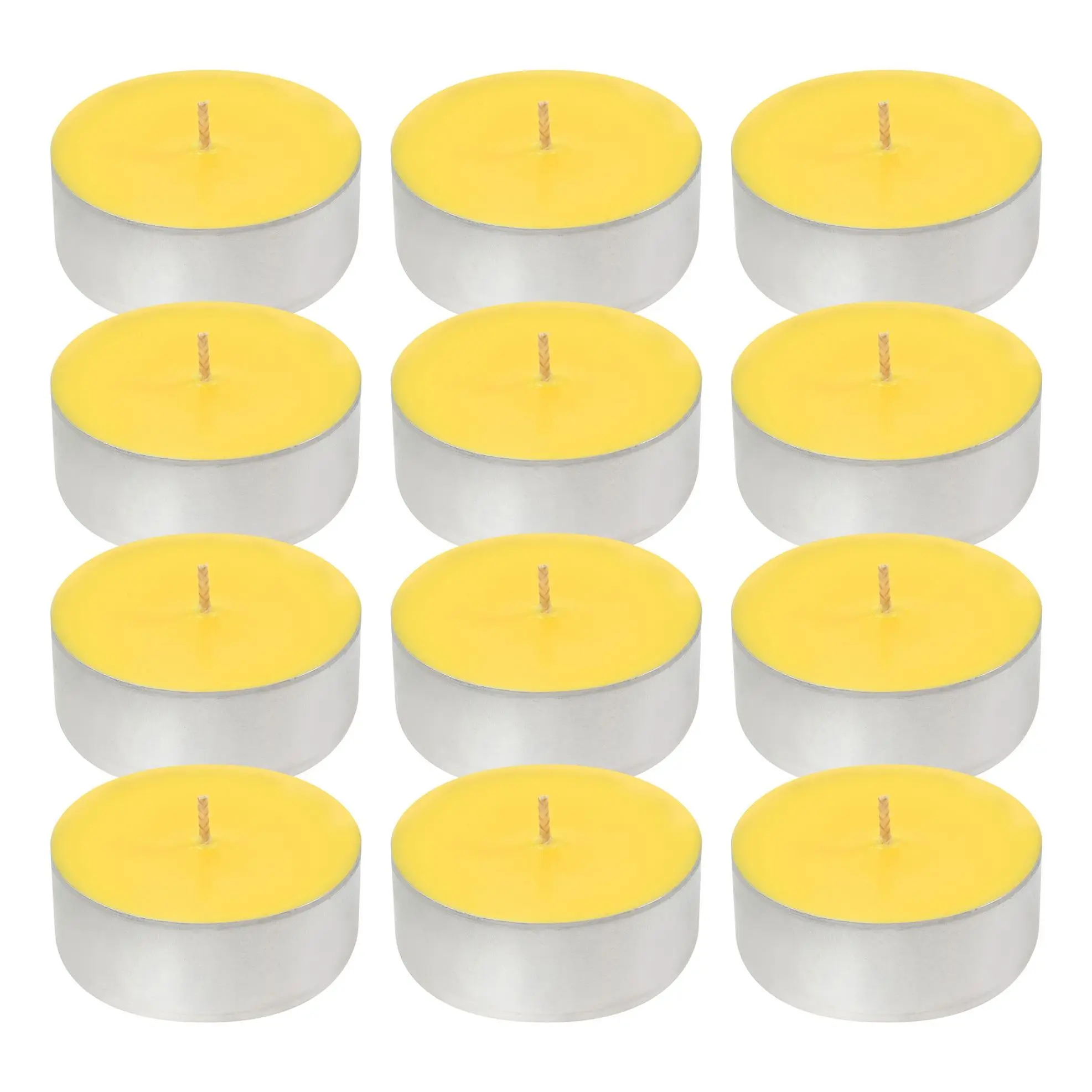 LumaBase Extra-Large Citronella Tea Light Candles - Set of 12