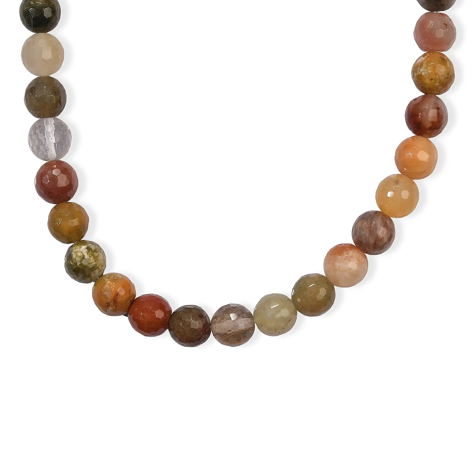 Multi Rutilated Quartz Beaded Necklace (15 Inches) 204.00 ctw