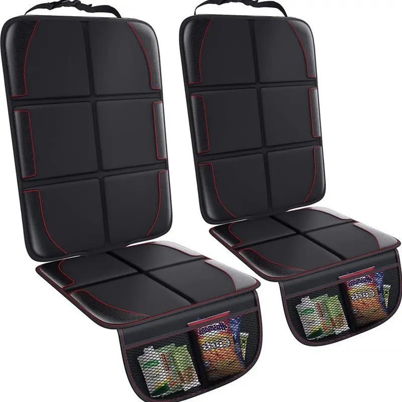 Waterproof Car Seat Protector with 2 Pockets - 600D Wear-Resistant Non-Slip Liner, Seat Cover Sets for Kids/Pets, Fits SUVs, Sedans, Trucks, Waterproof Seat Protectors