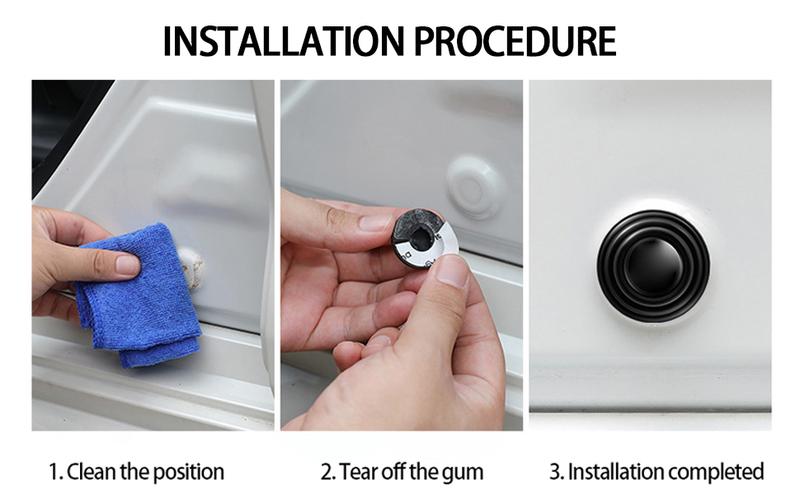 24PCS Car Door Shock Absorber Cushion Gasket Decoration Sticker Shock-Absorbing Gasket Anti-Collision Gasket Car Accessories