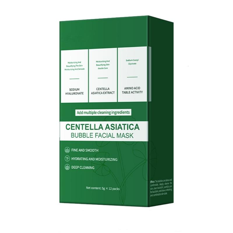 Centella Asiatica Bubble Face Mask with Hyaluronic Acid for Moisturizing Hydrating Oil Control Deep Cleaning & Daily Smoothing