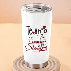 BNB Spanish Love Phrase Tumbler  – “Te Amo Para Siempre” Romantic Ceramic Cup, Valentine’s Day & Christmas Gift for Mom, Chefs, Home or Travel Use, Gift Box Included
