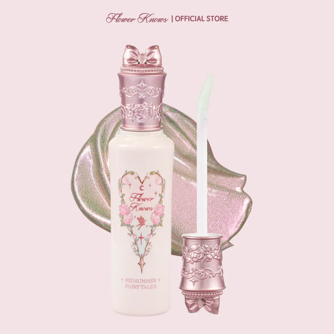 Flower Knows Midsummer Fairytales Collection Multichrome Liquid Highlighter, Radiant, Long-Lasting, Water Resistant, Facial Shine Boost, Festival Cosmetic, Christmas Gift, Makeup Products, #tiktokshopbacktoschool, #sohochic