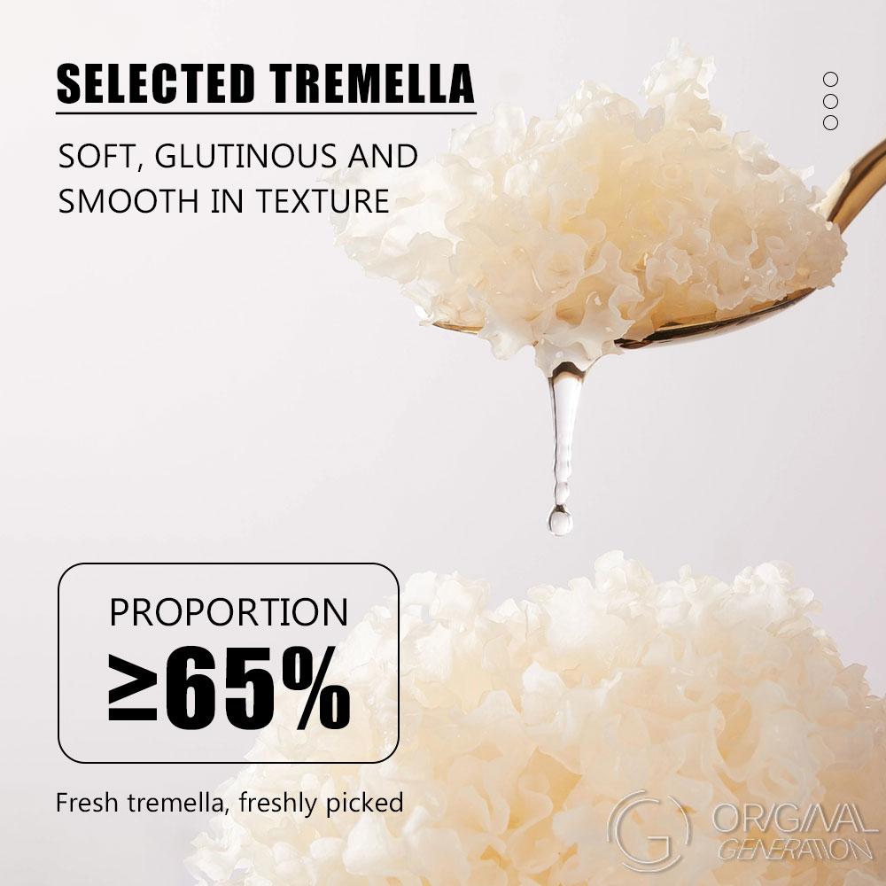 2.0 Sparrow‘s Nest Snow Fungus Rose Tea 90g(15g×6pack) Caffeine Free 65% Snow Fungus Rose Goji Edible Bird's Nest Peach