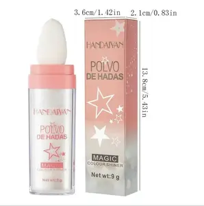 Highlighting Powder -Full Body Pearlescent Glitter for Face & Eyes with Sponge Tip, Suitable for Face Body,Arms, Collarbones & Legs