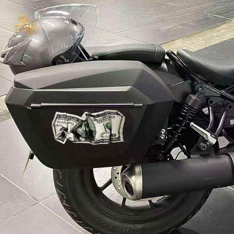 Pleated Dollar Bill Car Stickers Decorative Scratch Hiding Vehicle Decals for Stylish Car Accessories