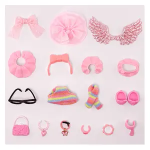 Mini Accessories Sets for Mini Toy Pets,Include Collar Necklace Jacket Dress Crown Glasses Shoes Sofa Scarf Hat Bag