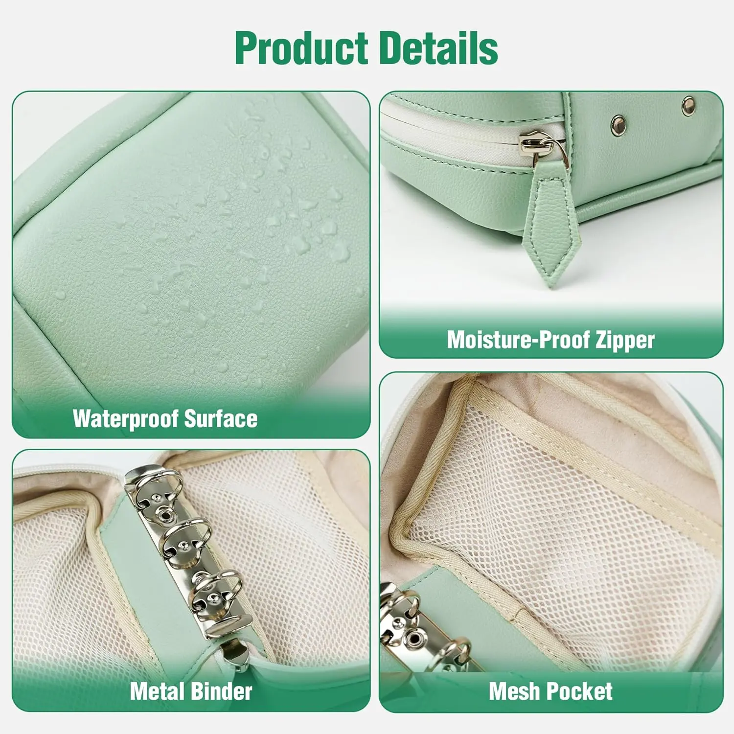 A8 Waterproof Pill Pouch Set, Large Weekly Pill Organizer with 14 Color-Coded Medicine Pouches, Reusable Travel Medicine Organizer, Zippered Pill Storage for Fish Oils, Vitamins