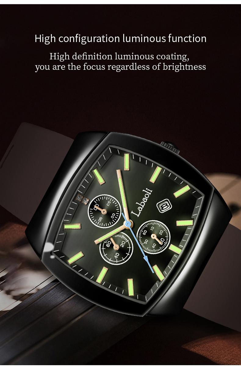 Fashionable watch unisex tonneau-shaped watch – a perfect combination of sport and style, featuring analog-digital dual display, multifunction design, waterproof and luminous features, and a date display.