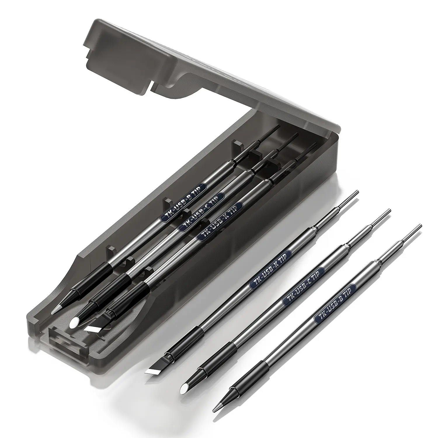 3 Counts USB Soldering Iron Tips, Horseshoe, Round and Welding Tips with Integrated Heating Core, Tool Kit, Diy Soldering Kit