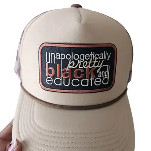 Unapologetically Black Educated Checkered Trucker Hat for Women Unisex One Size Fits Most