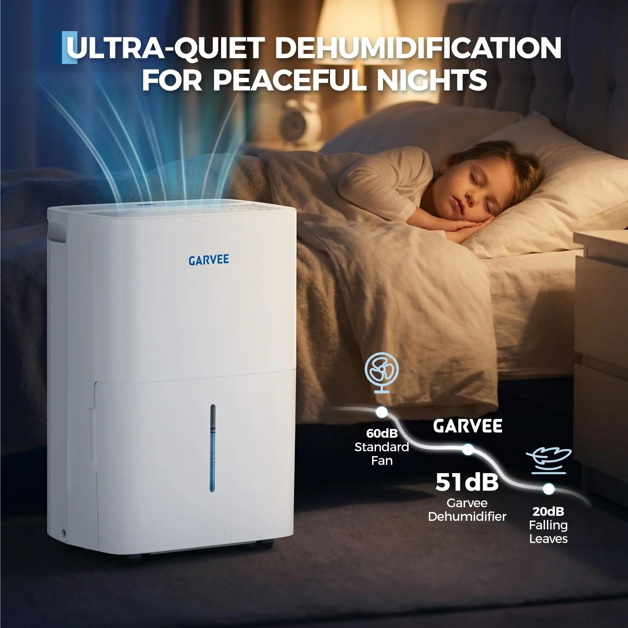 Garvee Certified Energy Efficient 35 Pint Dehumidifier for Home & Basement – Quiet, High Airflow, Reusable Filter, Auto Defrost, 24H Timer, Continuous Drain & Auto Shut-Off – For Rooms up to 4,500 Sq Ft
