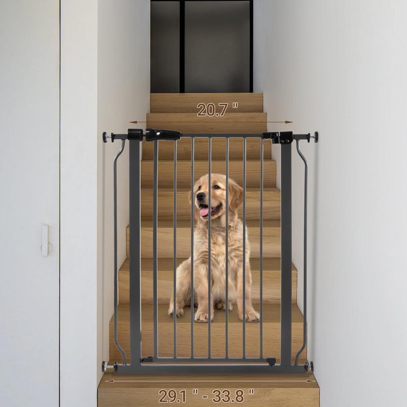 Safety 33" Baby Gate for Doorways & Bottom of Stairs, Pressure Mount Design for Babies, Toddlers & PetsInfant and Pet Safety Gate, Child Barrier for Doorways, Stairs, and Hallways, 29.1-Inch to 33.8-Inch Openings, 30-Inch H.