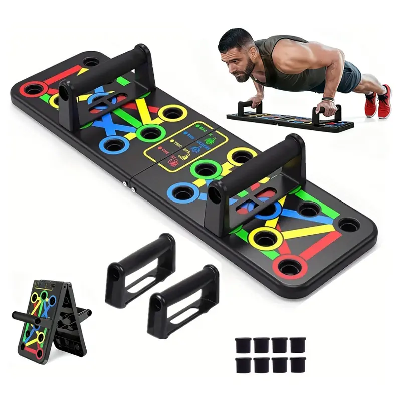 Multi-Function Push-Up Board, Color-Coded Abdominal Muscle Board with Push Up Stands for Arm and Chest Training Fitness Equipment