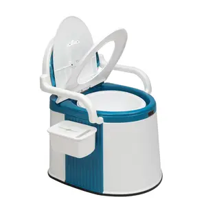 Outdoor toilet with toilet paper holder/anti-slip strip/leather cushion Suitable for outdoor RV bathrooms.