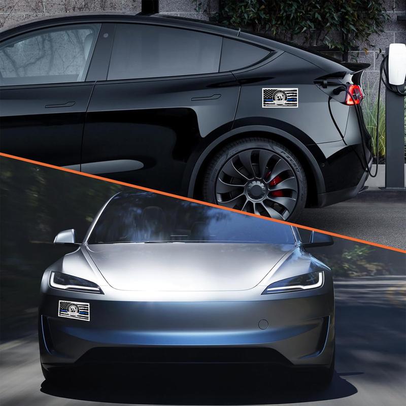 5 PCS Thin Blue Line Sticker Code 4, Thin Line Flag Car Decal, Police Support Stickers - American Flag Thin Blue Line Decal for Cars, Trucks, Windows, Laptops