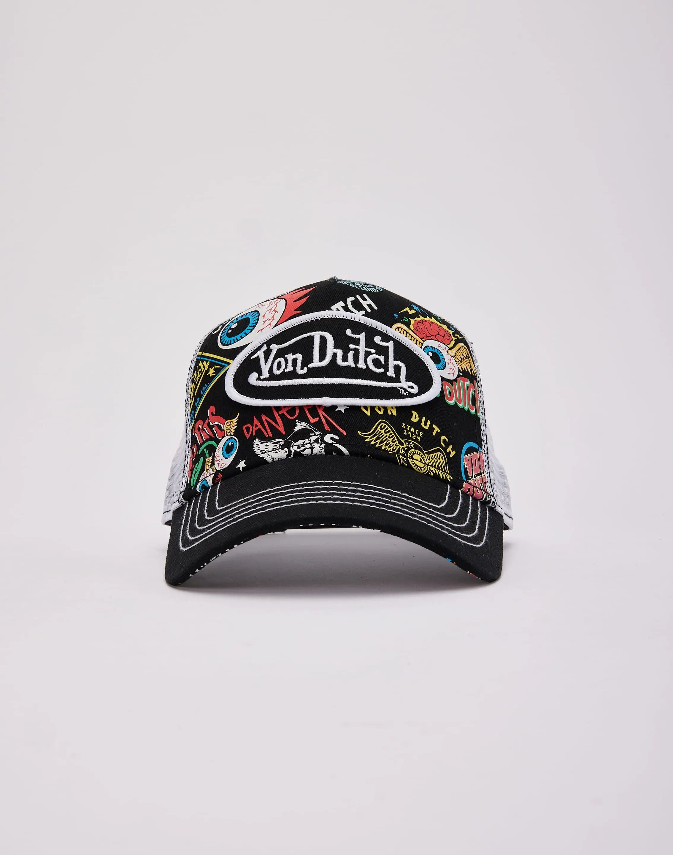 Von Dutch Trucker Hat Mesh Cap Graphic Logo Snapback Adjustable Streetwear Style