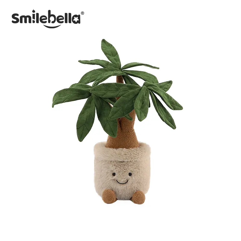 Smilebella Fun Potted Money Tree Plush | 35cm Realistic Plant Stuffed Toy | Creative Soft Home Office Decor | Unique Valentine's Day & Birthday Gift for Plant Lovers