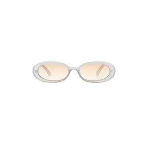 Le Specs Outta Love Sunglasses in Silver Pearl & Light Brown Gradient