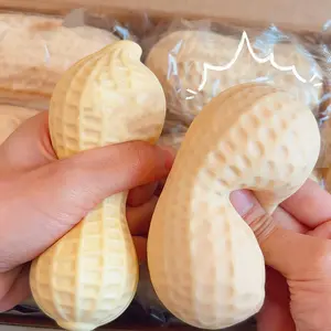 1/3/5Pcs Peanut Shaped Squeeze Toy Stress Relief Peanut Fidget Toy Hand Exercise Relaxation Stress Ball Simulated Food Sensory Toy