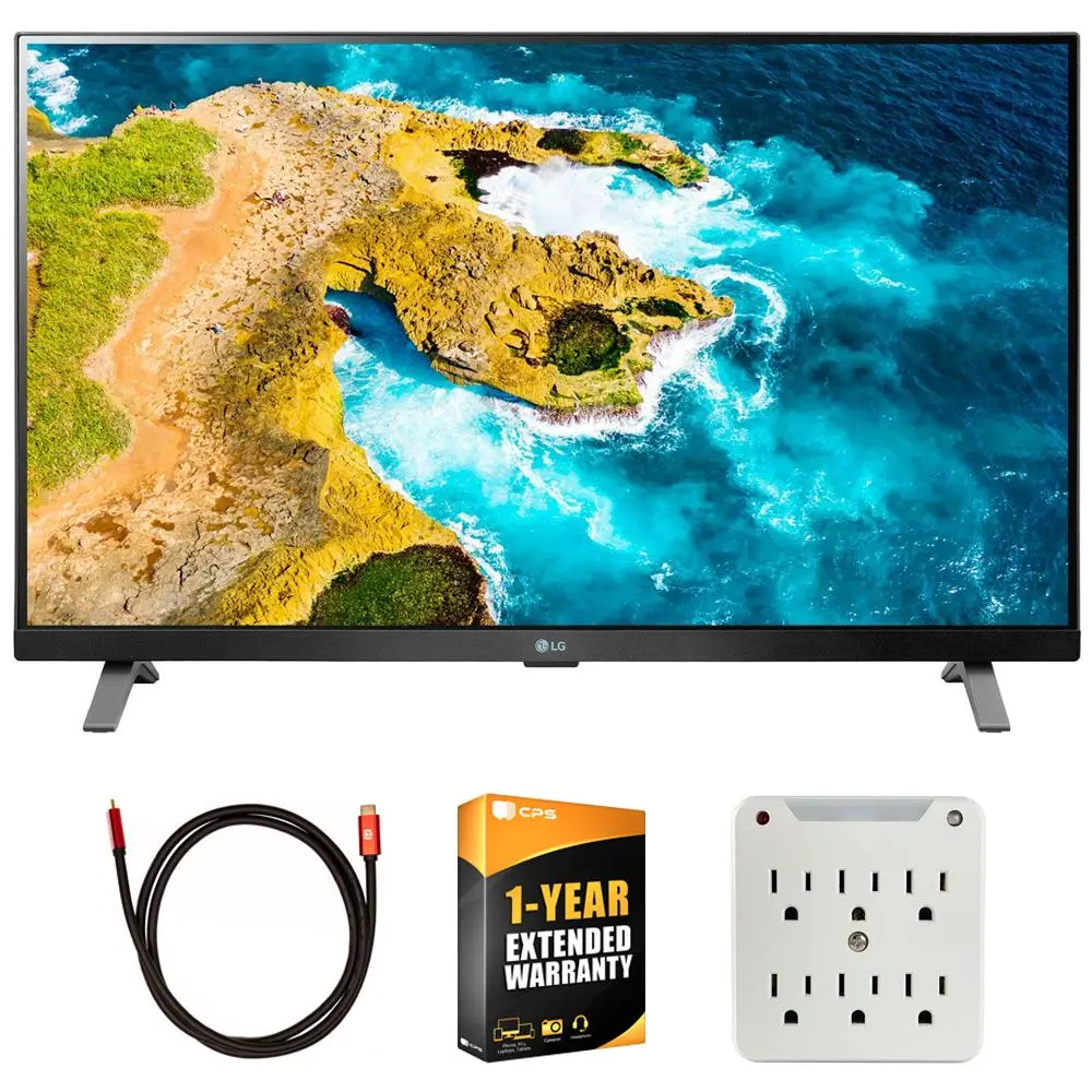 LG 27" Class Flat Screen Smart LED TV - FHD Display, Full HD Television with webOS, Streaming Capabilities, Accessories + Warranty Bundle, Led Screen Displays, Fhd Screen