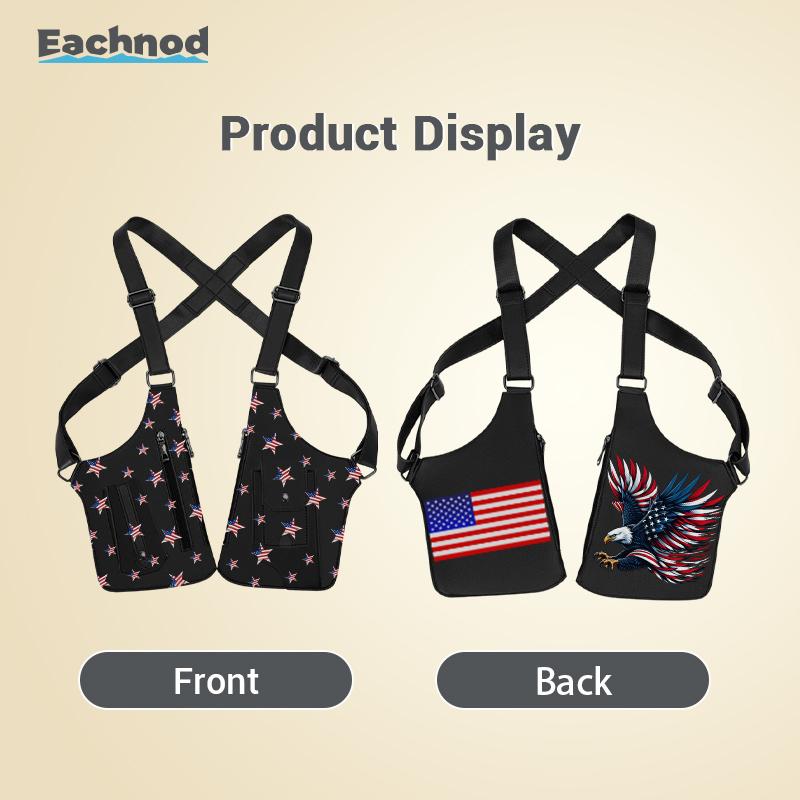 Eachnod Vintage Leather Anti-Theft Crossbody Bag for Men Women, Hidden Pocket Shoulder Bag for Cycling, Hiking, Travel & Everyday Use