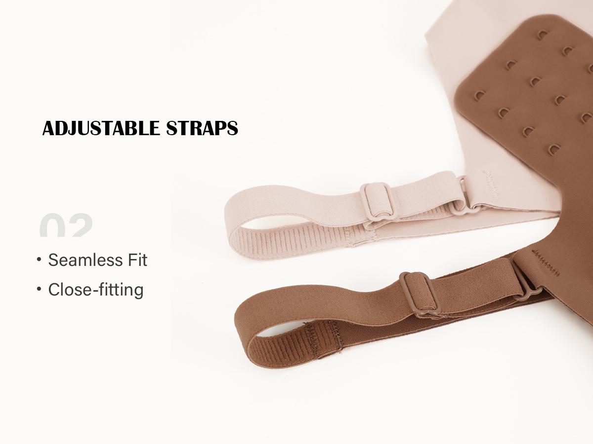 OEAK Deep V Seamless Bras for Women Comfortable Push Up Bra No Underwire Jelly Bra