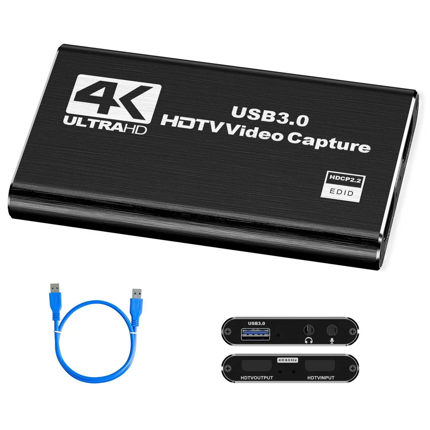 HDMI To USB 3.0 Capture Card with Microphone, High Definition Video Recording Card, USB 3.0 To HDMI Video Capture Card For Computer, Sound System Laptop, VCR, DVD Player, Xbox, Laptop, Game Cable Hdmi