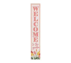 Sincere Surroundings 47" Welcome Garden TulipsPorch Board