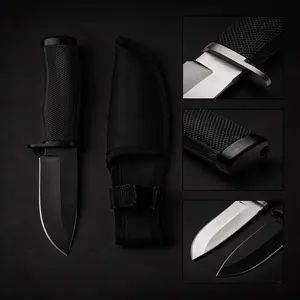 8" Premium Fruit Knife - Matte High-Carbon Steel Fixed Blade with Ergonomic G10 Handle & Protective Sheath (Minimalist Design)