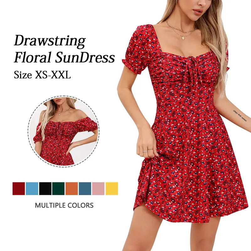 short sleeve fit and flare dress - TikTok Shop