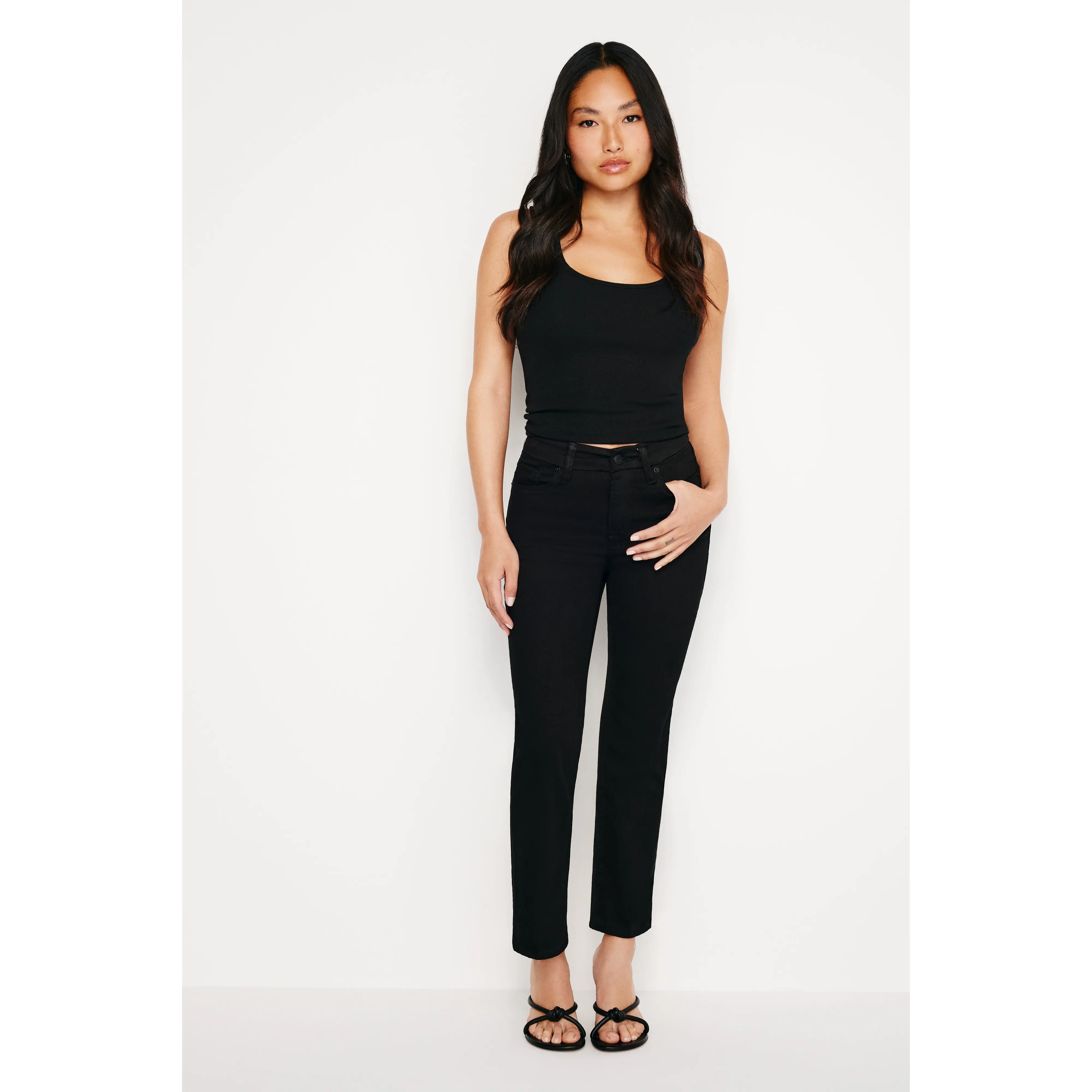 NEVER FADES GOOD PETITE STRAIGHT JEANS | BLACK