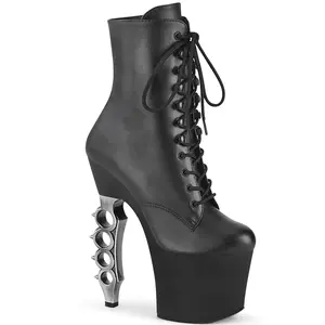 Pleaser Irongrip-1020 Women's Ankle Boot with Platform Heel, Suitable for All Seasons