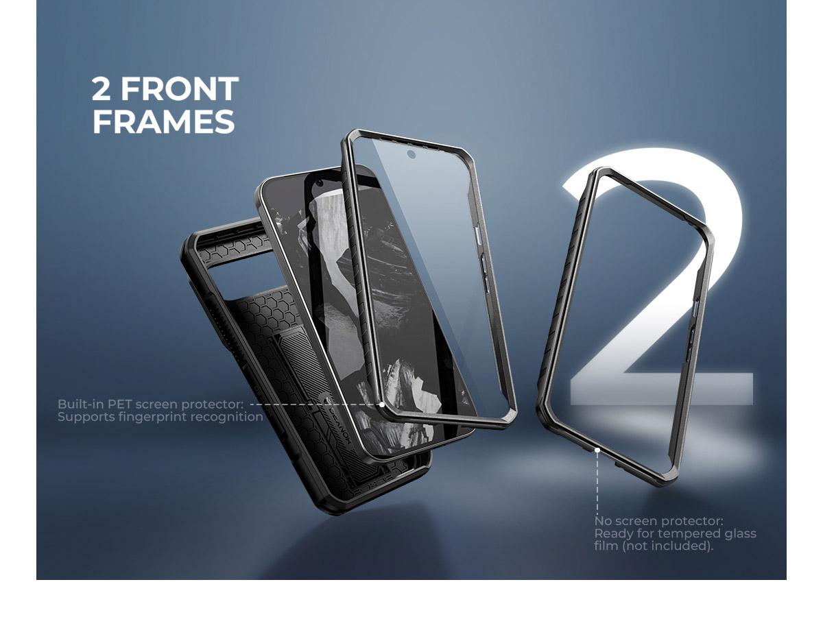 Dexnor for Google Pixel 10/10 Pro/10 Pro XL/9/9 Pro/9 Pro XL/9A Case with Slide Camera Cover & 2 Front Frames & Built-in Screen Protector & Heavy-Duty Kickstand, Full-Body Protective Cover Rugged Bumper Cases