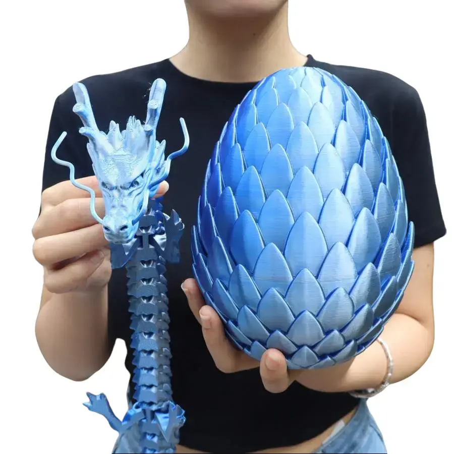 Huge 18cm Dragon Egg & 60cm Dragon, Home Decor Gifts, Party Supplies Gifts,Articulated 3D Printed Dragon Egg Decor, Thanksgiving Gifts,Stress Relief Toys For Adults, 3D Printed Animals,fidget toys,Small ornaments and statues