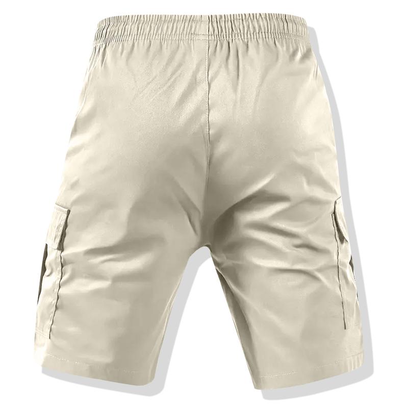 Men's Casual Fashion Shorts - Loose Version Solid Color Pocket - Daily Shorts - Fashion Men's Shorts - Glossy Textured Shorts