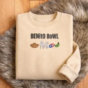 Embroidered Sweatshirt Puerto Rico Football Gift