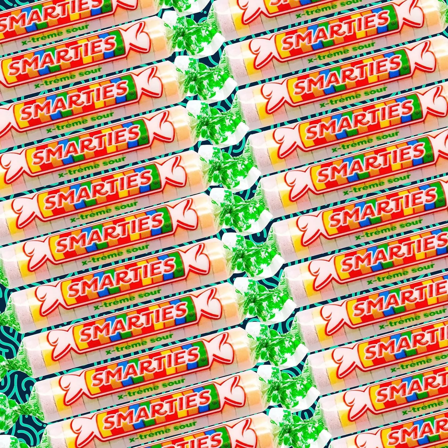 X-Treme Sour Smarties Candy Rolls, GMO-Free Bulk Bag Sour Sweet Flavors, Snack, Extreme Sour Candy