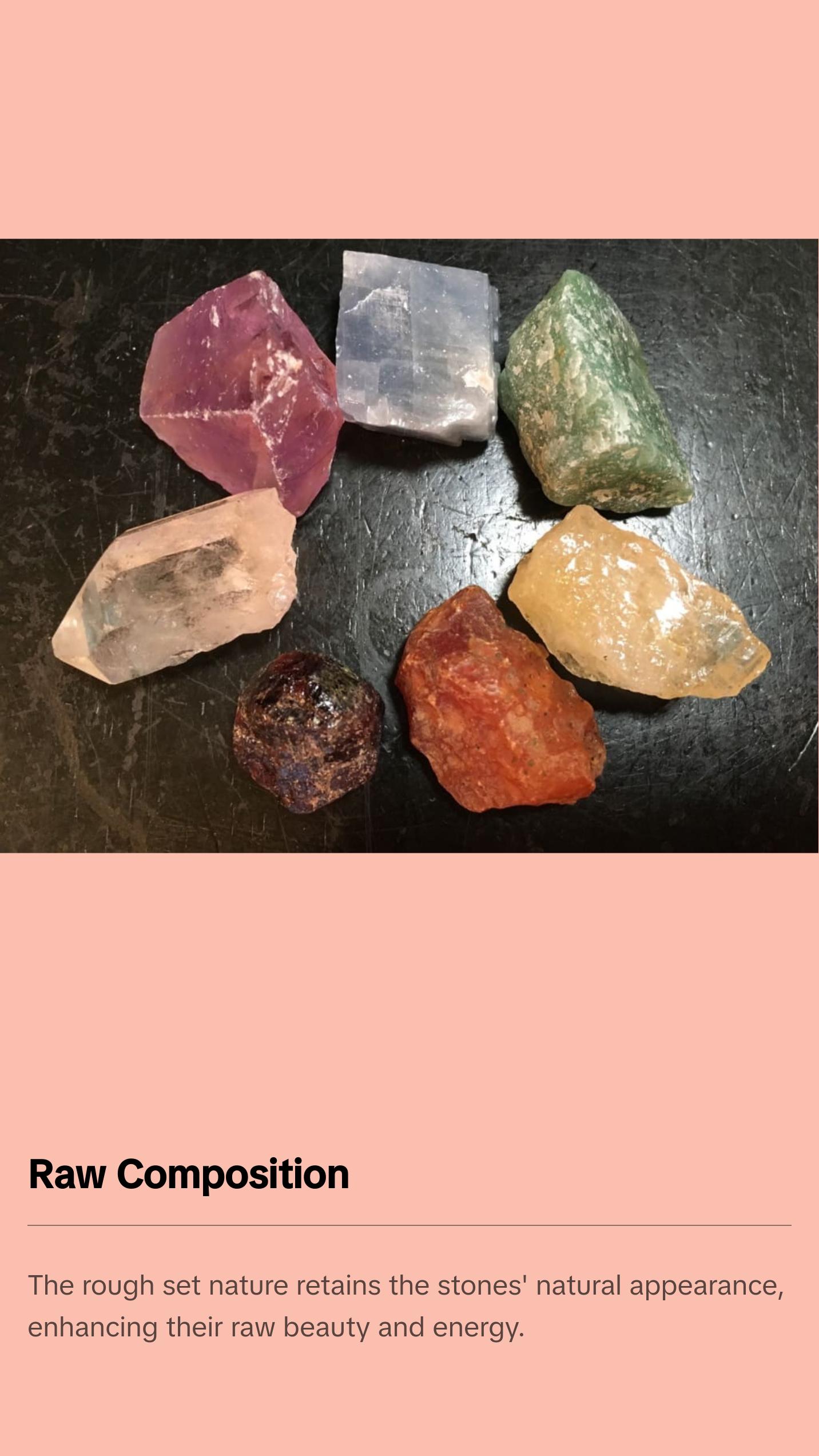 7 Chakra Stone Set, Chakra Balancing Crystal Set - Garnet, Carnelian, Citrine, Green Aventurine, Blue Calcite, Amethyst, Clear Quartz
