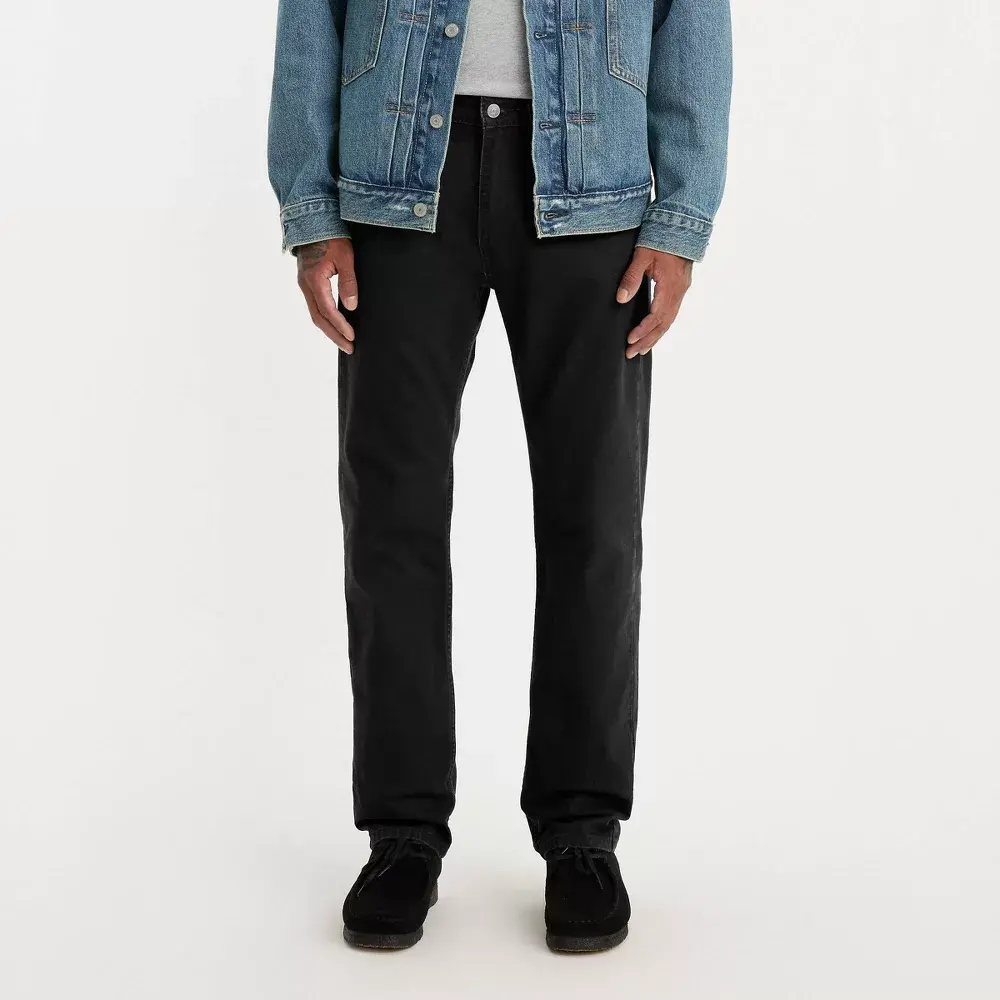 Levi's Men's 505 Regular Fit Jeans, Menswear Garment with Zipper Closure, Durable Worker-Style Fabric