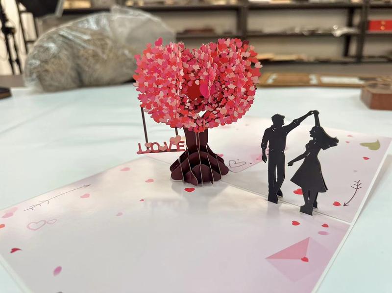 Romantic 3D Pop Up Card Heart Tree Design. Creative Valentine's Day Gift for Her Him. Laser Cut Greeting Cards with Envelope. Anniversary Wedding Birthday Souvenir. Handmade Paper Craft Love Confession. Best Surprise Present for Wife Husband.