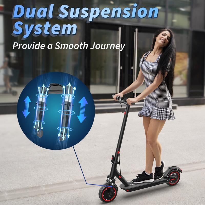 Electric Scooter 350W Motor,Max 19 Miles & 19MPH Speed,Folding E-Scooter with Dual Suspension,APP ControlRange