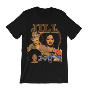 Jill Scott T-Shirt, Retro 90s Aesthetic Parody Graphic Tee, Music Fan Shirt, Comfort Colors Style, Unisex Casual, Gift for Men and Women