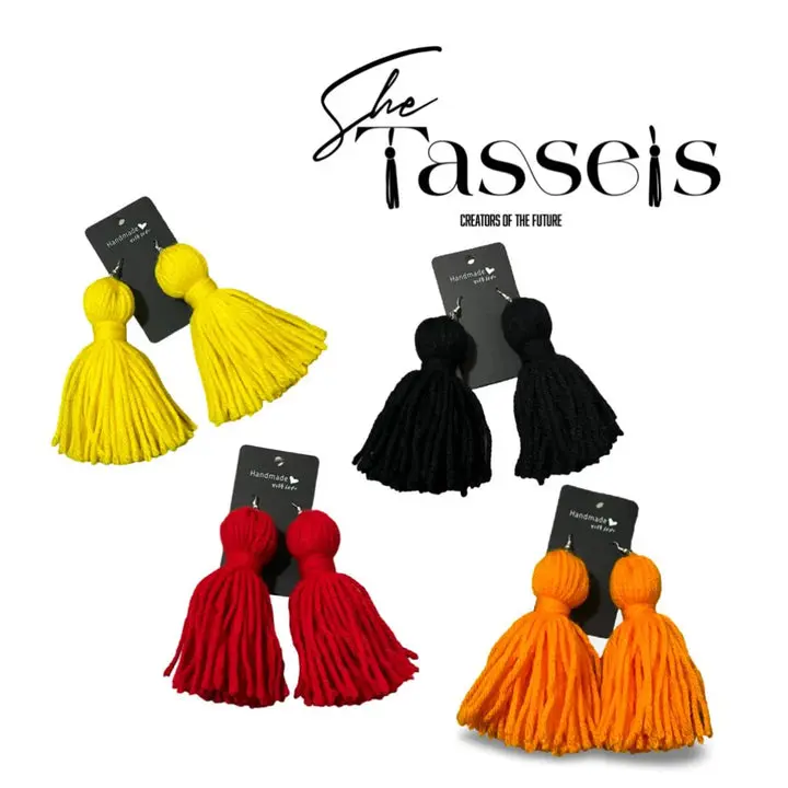 Solid Colors Tassel Earrings
