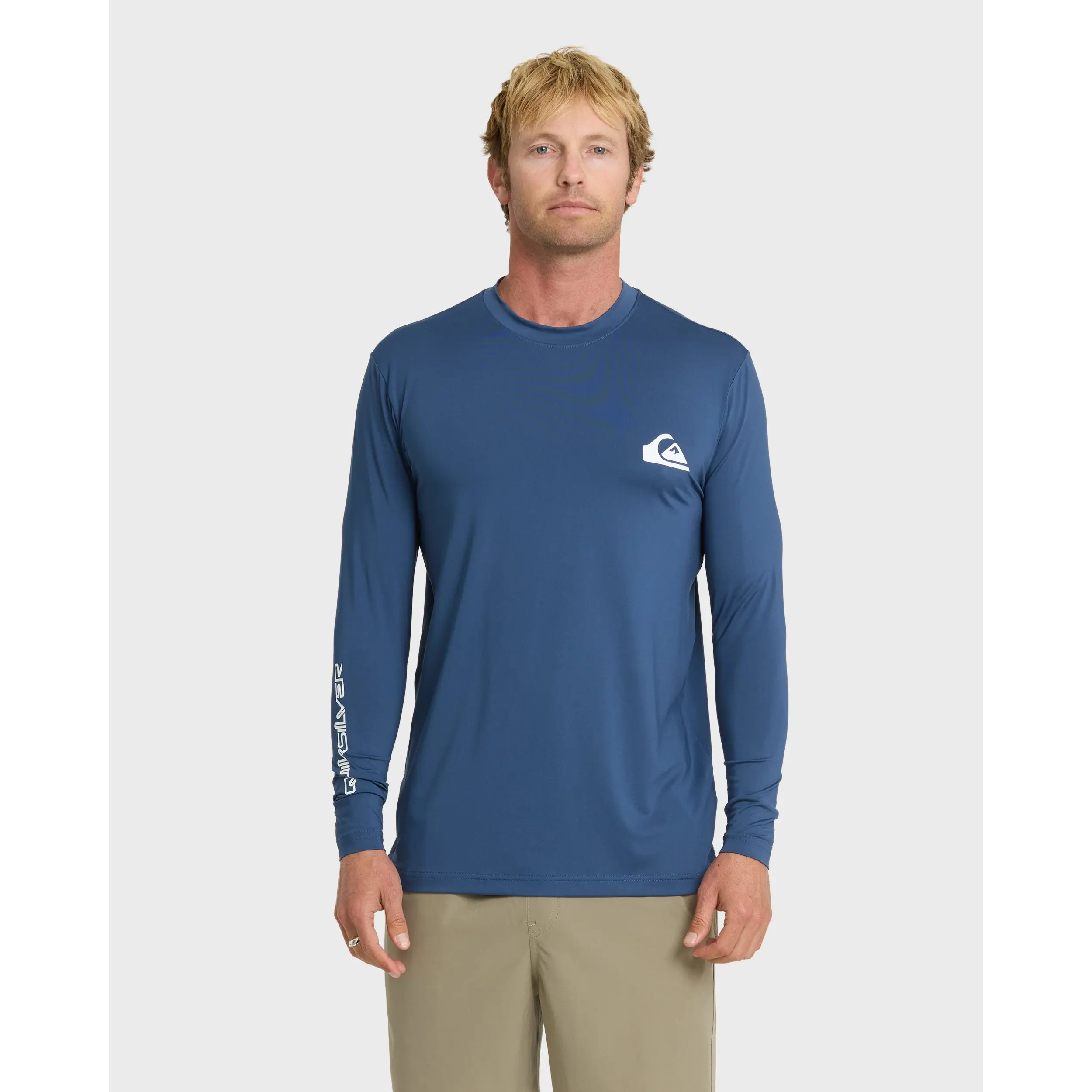 Quiksilver | Everyday Long Sleeve Surf Tee | Stretch Fit Signature Logo | Surf & Swim & Beach Days & Everyday Wear